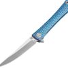 Pocket Knives * | Atz1805Gbus Artisan Waistline Framelock Pocket Knife Blue S35Vn