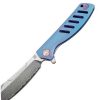 Pocket Knives * | Atz1815Gsdbu Artisan Tomahawk Framelock Pocket Knife Blue Damascus