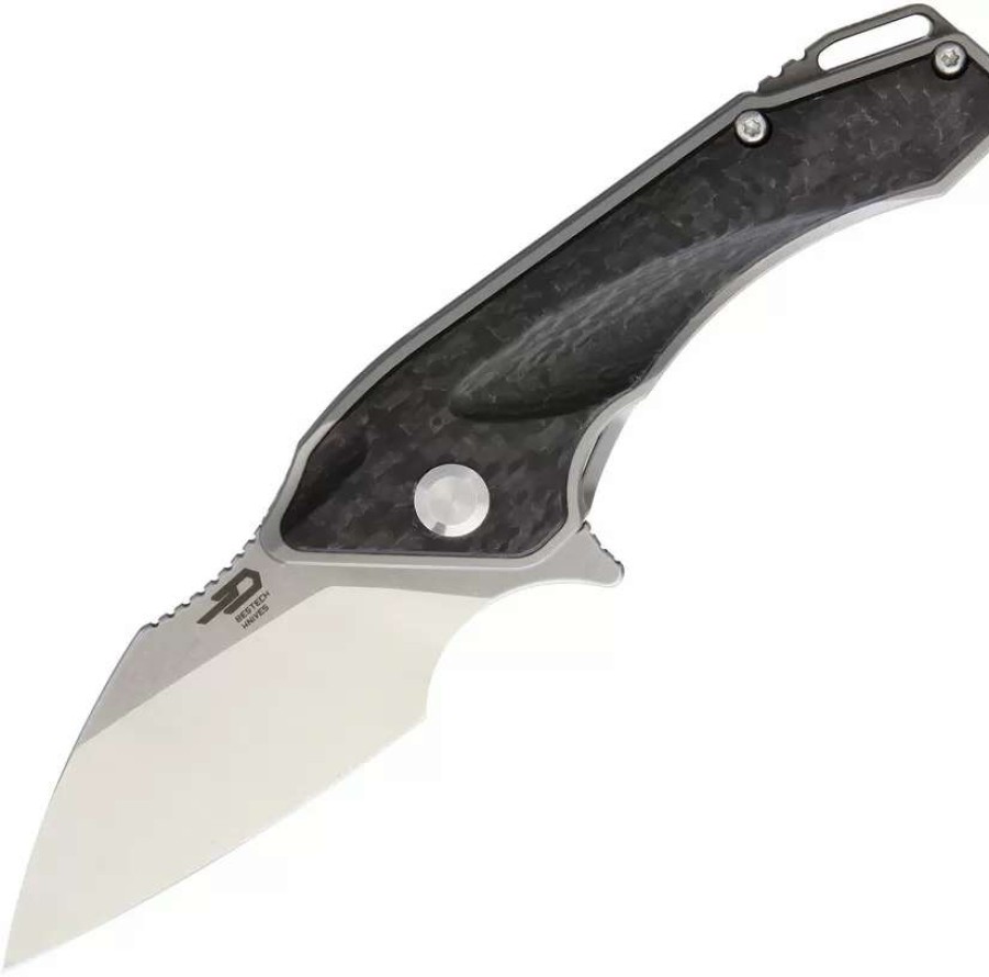 Pocket Knives * | Btkt1711A Bestech Goblin Titanium Framelock Pocket Knife Carbon Fiber