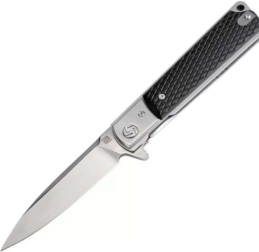 Pocket Knives * | Atz1802Pbkc Artisan Classic Linerlock Pocket Knife Black