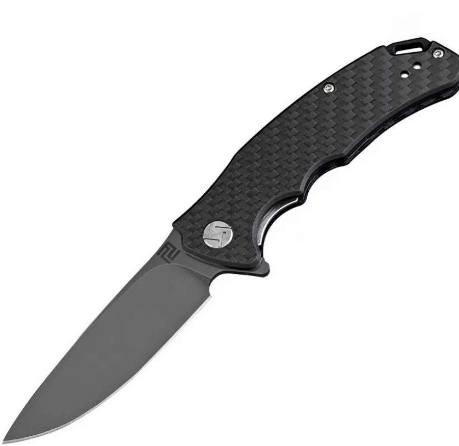 Pocket Knives * | Atz1702Pbcf Artisan Tradition Linerlock Pocket Knife S35Vn Carbon Fiber