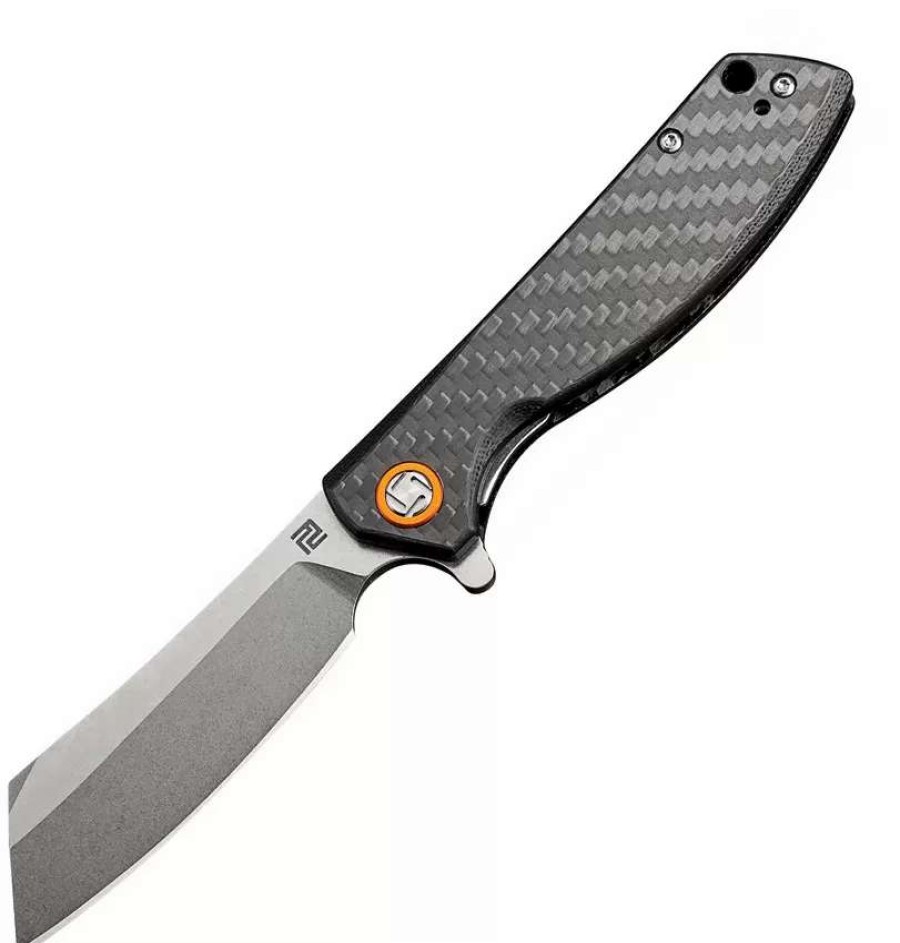 Pocket Knives * | Atz1815Pscf Artisan Tomahawk Linerlock Pocket Knife D2 Carbon Fiber