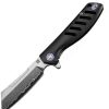 Pocket Knives * | Atz1815Gdbk Artisan Tomahawk Framelock Pocket Knife Black Damascus