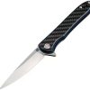 Pocket Knives * | Atz1707Pscf Artisan Shark Linerlock Pocket Knife Carbon Fiber D2