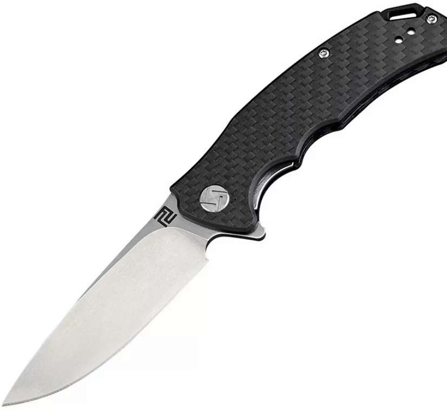 Pocket Knives * | Atz1702Pscf Artisan Tradition Linerlock Pocket Knife Carbon Fiber D2