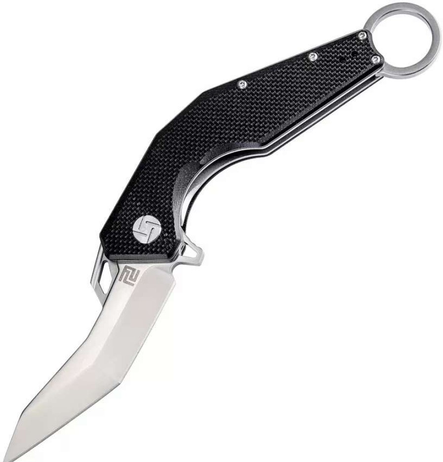 Pocket Knives * | Atz1811Pbkf Artisan Cobra Linerlock Pocket Knife Black D2