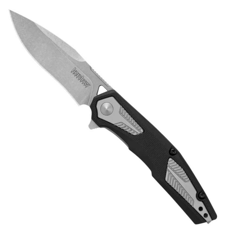 Spring Assisted * | Kershaw Tremolo Sring Assist Knife, Stonewash Blade