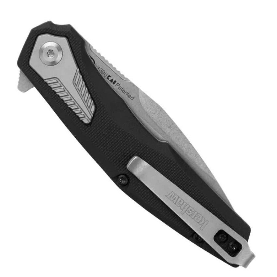 Spring Assisted * | Kershaw Tremolo Sring Assist Knife, Stonewash Blade