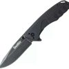 Pocket Knives * | Ac50994 Smith'S Battle Plan Linerlock Pocket Knife Black