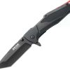 Pocket Knives * | Bc61121 Bear Edge Linerlock Pocket Knife A/O Black/Red