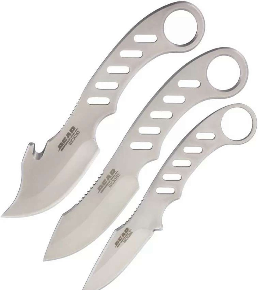 Hunting Knives * | Bc61520 Bear & Son Bear Edge 3 Piece Knife Set With Sheath