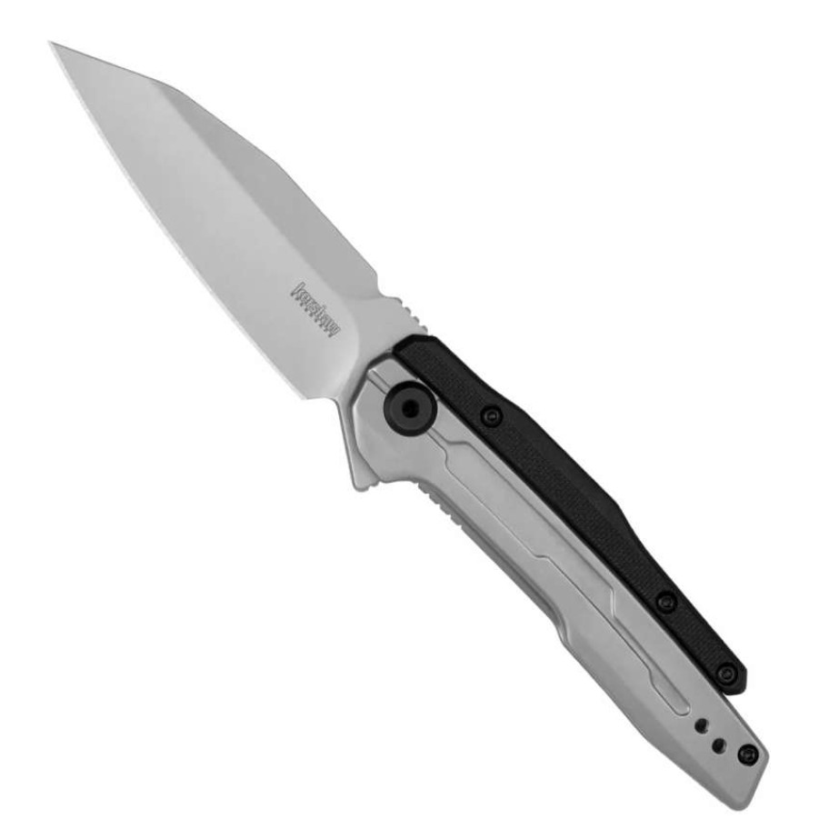 Spring Assisted * | Kershaw Lithium Black Gfn Reverse Tanto Spring Assisted Knife