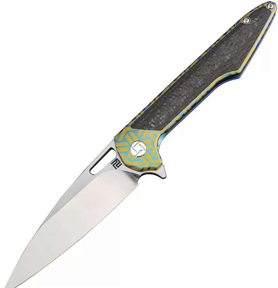 Pocket Knives * | Atz1821Gbu03 Artisan Archaeo Framelock Pocket Knife Blue