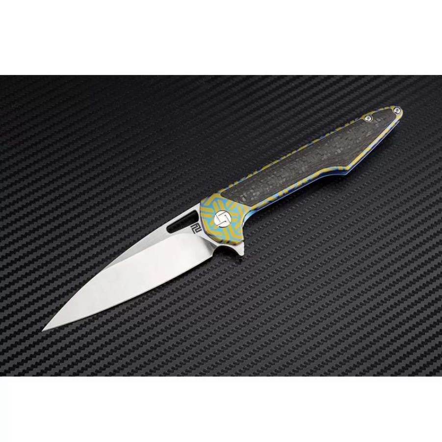 Pocket Knives * | Atz1821Gbu03 Artisan Archaeo Framelock Pocket Knife Blue