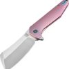 Pocket Knives * | Atz1803Grem Artisan Osprey Framelock Pocket Knife Pink M390