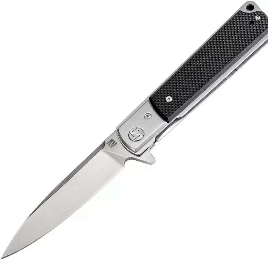 Pocket Knives * | Atz1802Pbkf Artisan Classic Linerlock Pocket Knife Black