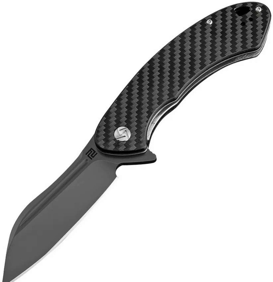 Pocket Knives * | Atz1818Pbcf Artisan Eterno Linerlock Pocket Knife D2 Carbon Fiber