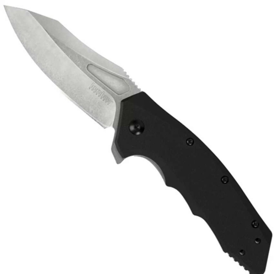 Spring Assisted * | Kershaw 3930 Flitch Spring Assist Knife, Stonewash Blade