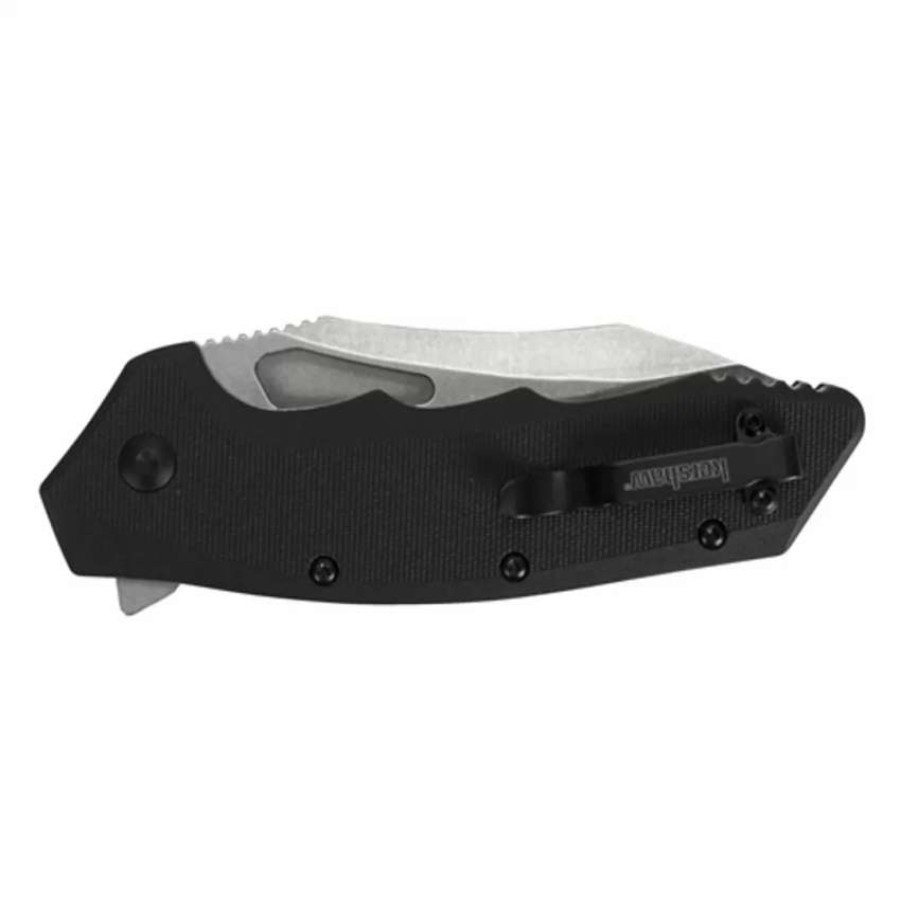 Spring Assisted * | Kershaw 3930 Flitch Spring Assist Knife, Stonewash Blade