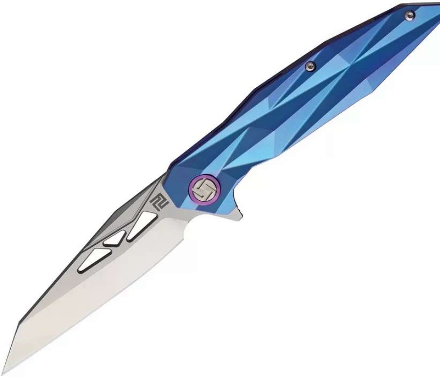 Pocket Knives * | Atz1827Gbu Artisan Cygnus Framelock Pocket Knife Blue