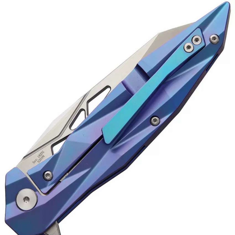 Pocket Knives * | Atz1827Gbu Artisan Cygnus Framelock Pocket Knife Blue