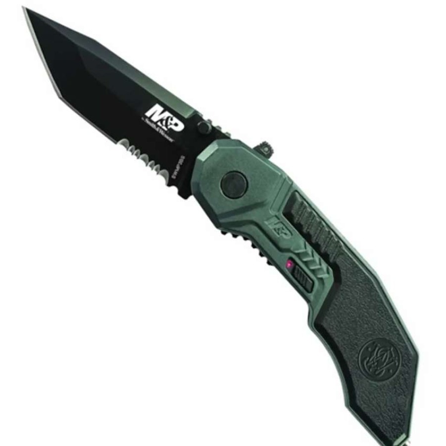 Spring Assisted * | Smith & Wesson Military & Police Magic Assisted Knife, Black Combo Blade, Swmp3Bs