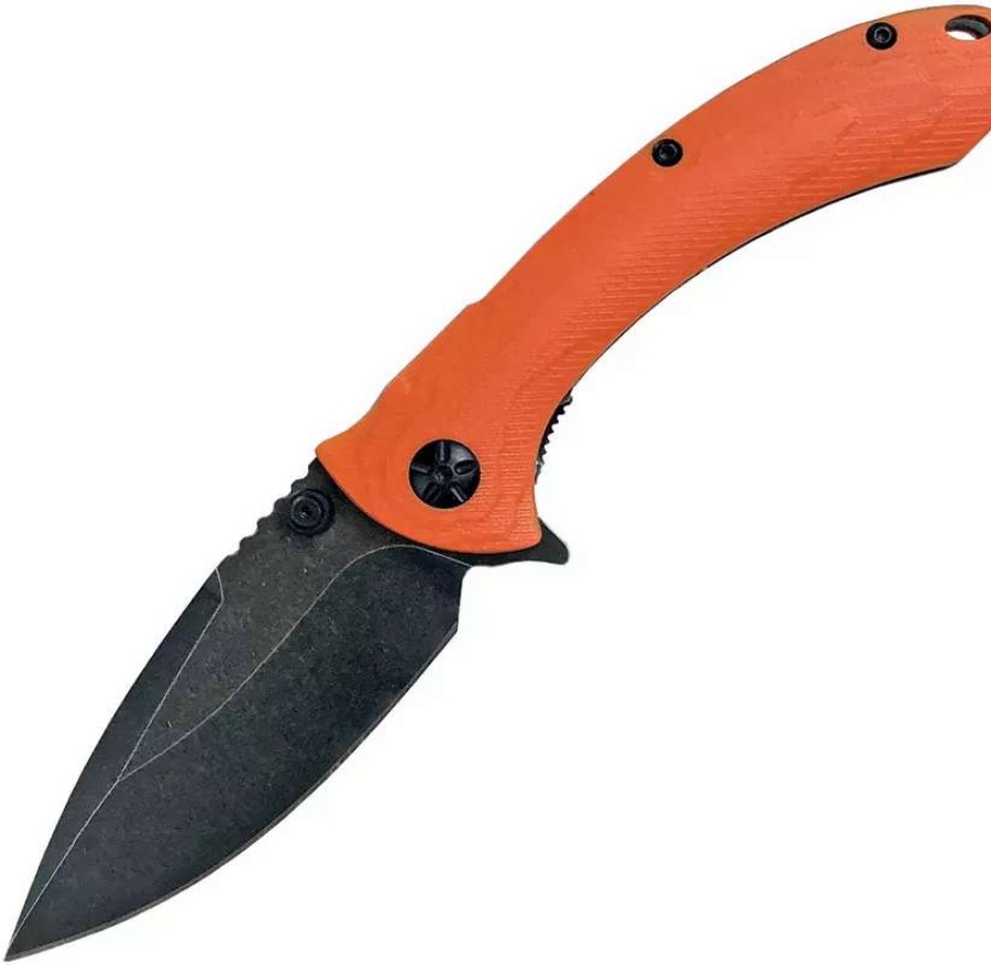 Pocket Knives * | Ab023H Abkt Tac Protector Ii Linerlock Pocket Knife Orange