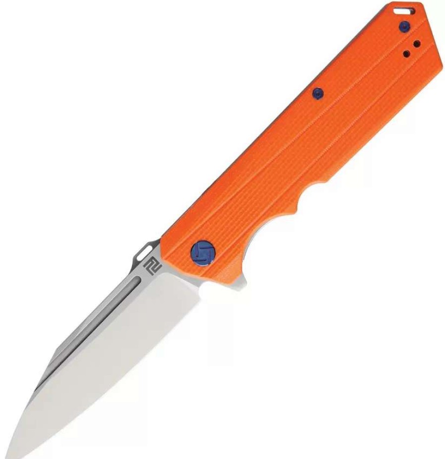 Pocket Knives * | Atz1703Poe Artisan Littoral Linerlock Pocket Knife Orange