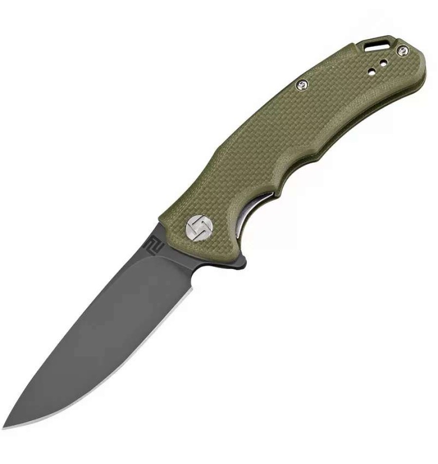 Pocket Knives * | Atz1702Pbgn Artisan Tradition Linerlock Pocket Knife D2 Green