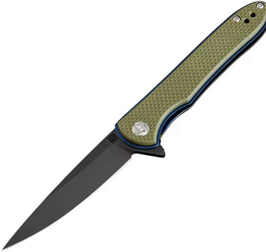 Pocket Knives * | Atz1707Psbgnf Artisan Small Shark Linerlock Pocket Knife D2