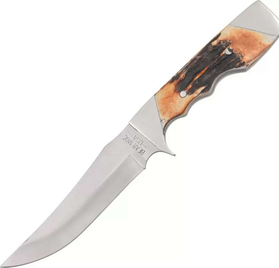 Hunting Knives * | Bc577 Bear & Son Upswept Skinner Knife Stag