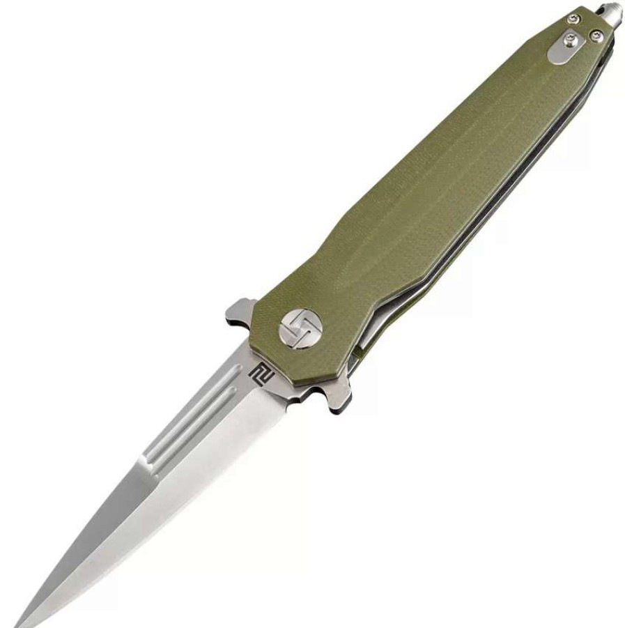 Pocket Knives * | Atz1810Pgnc Artisan Hornet Linerlock Pocket Knife Green D2