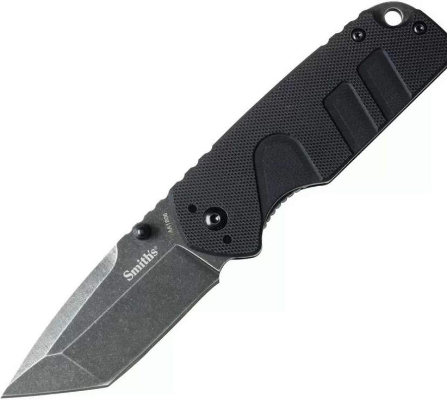 Pocket Knives * | Ac50985 Smith'S Campaign Linerlock Pocket Knife Black