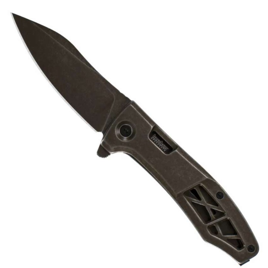 Spring Assisted * | Kershaw Brownwash Boilermaker Spring Assist Knife, Brownwash Blade