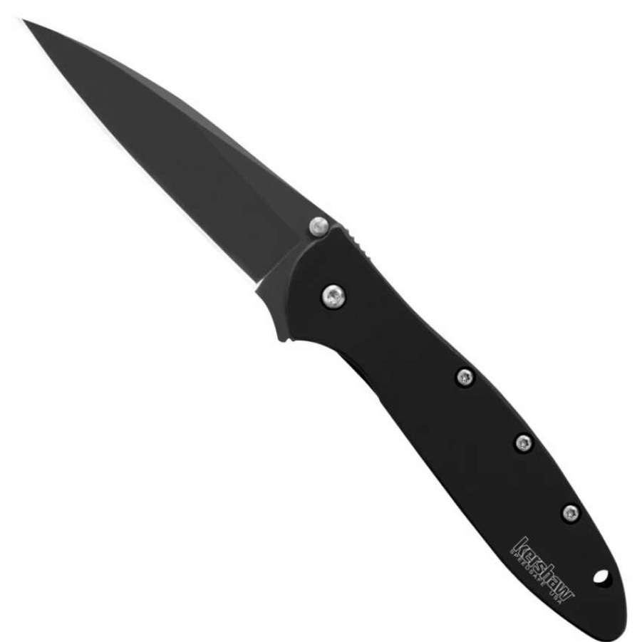 Spring Assisted * | Kershaw Ken Onion Leek Assisted Opener Knife, All Black Finish