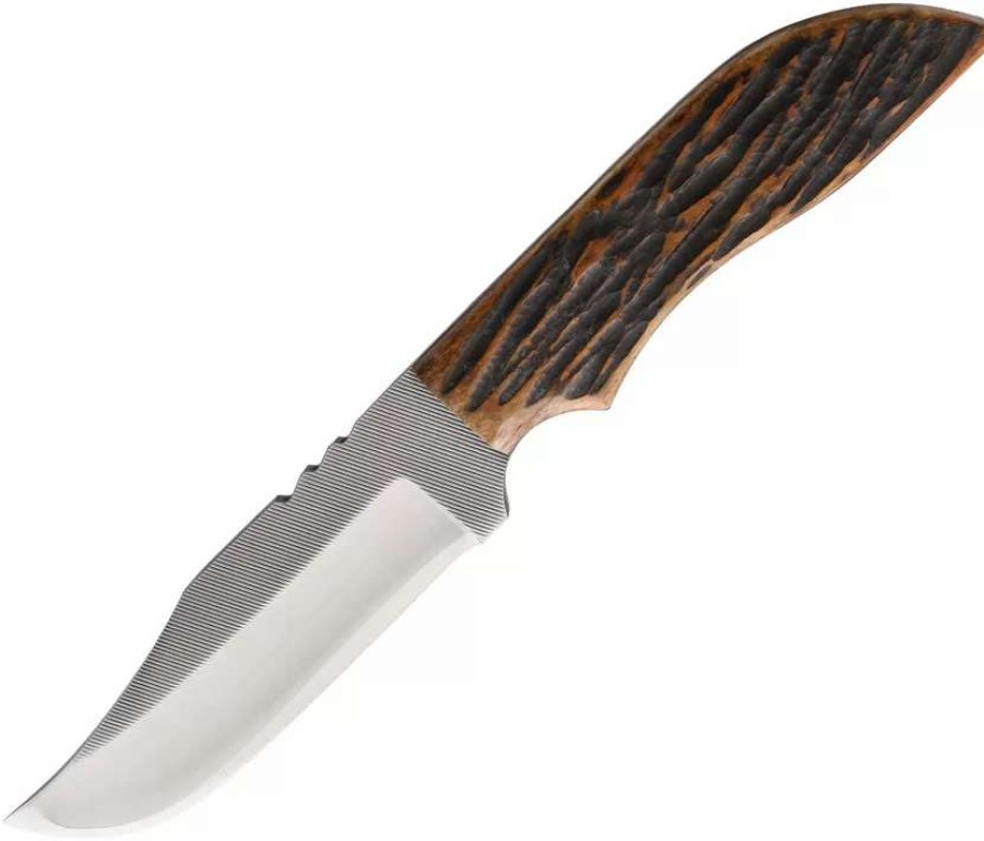 Hunting Knives * | Azjwk2Ajb Anza Fixed Blade Knife Amber Bone