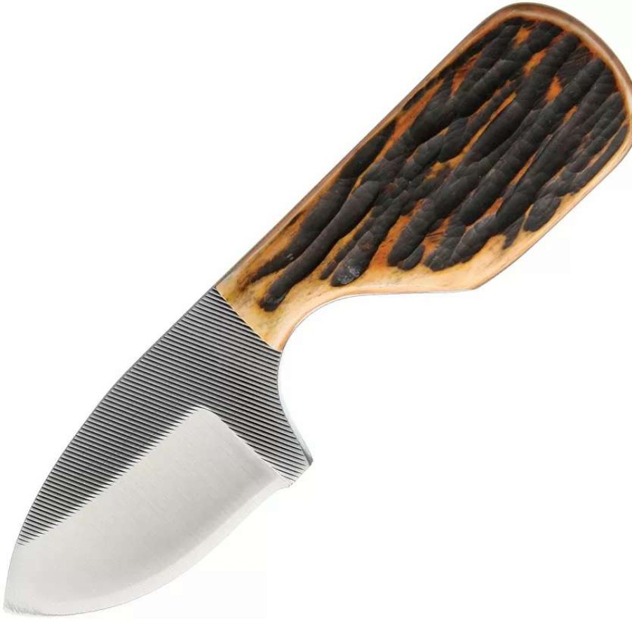 Hunting Knives * | Azbuajb Anza Fixed Blade Knife Amber Bone