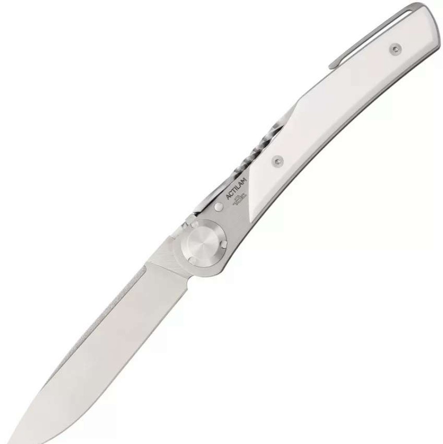 Pocket Knives * | Actt3Cc Actilam T3 Corian Folder Pocket Knife With Clip