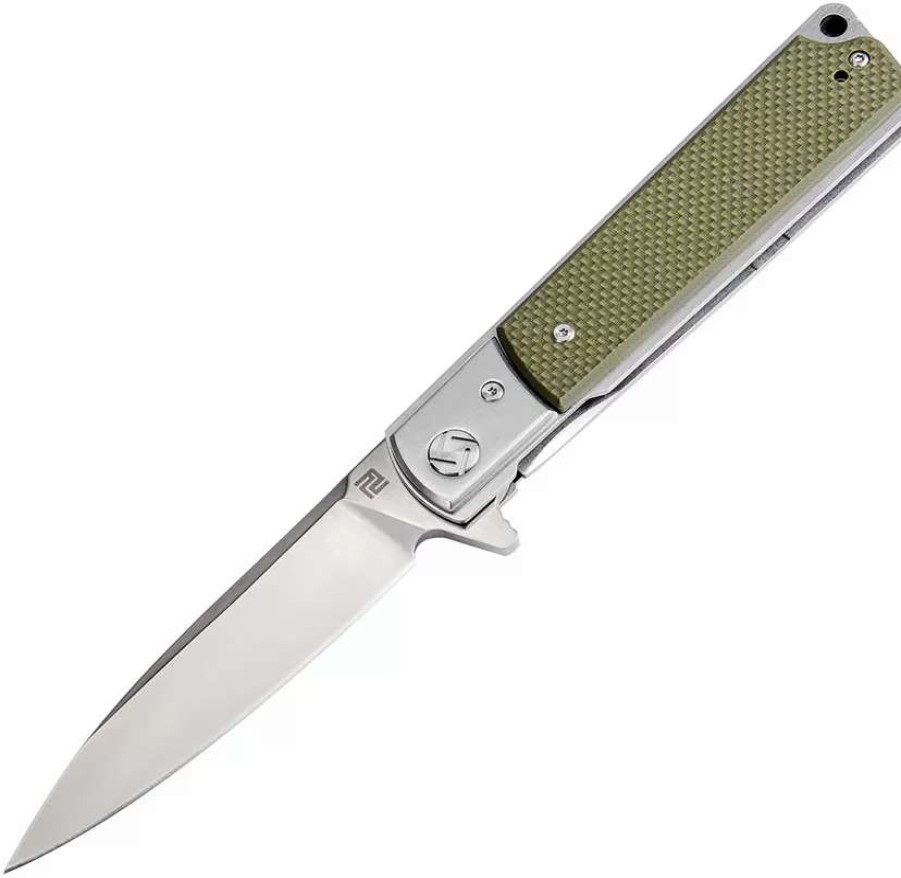 Pocket Knives * | Atz1802Pgnf Artisan Classic Linerlock Pocket Knife Green