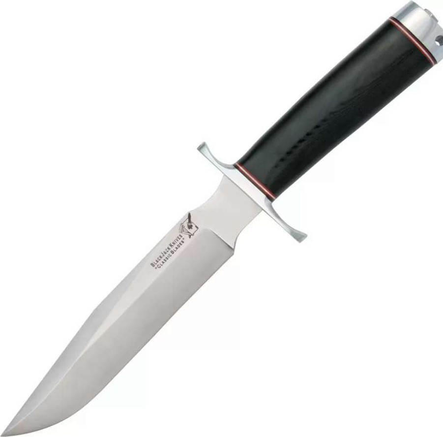 Hunting Knives * | Bcb7Bm Blackjack Classic Blades Model 7 Knife Black Canvas Micarta