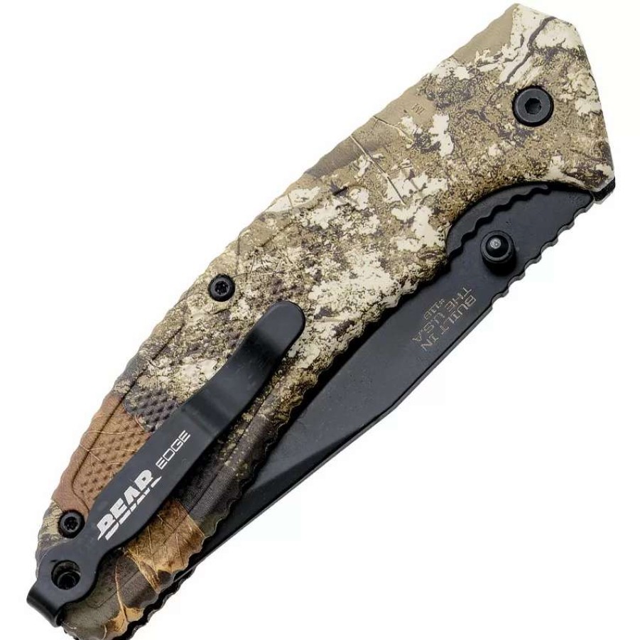 Pocket Knives * | Bc61119 Bear & Son Bear Edge Camo Linerlock Pocket Knife A/O