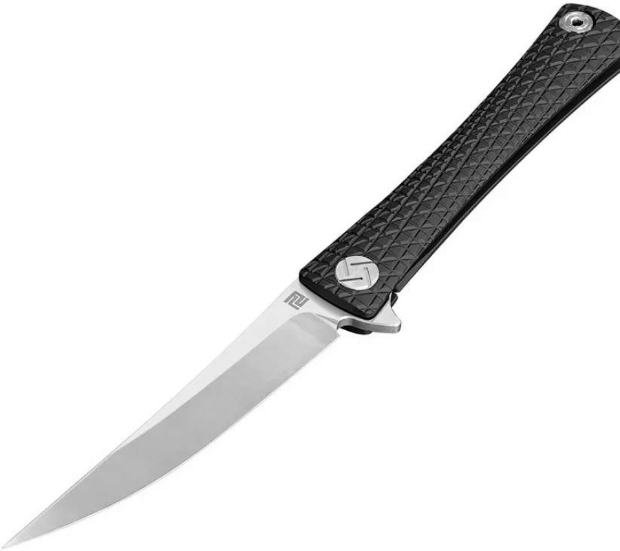 Pocket Knives * | Atz1805Gbkm Artisan Waistline Linerlock Pocket Knife Black M390