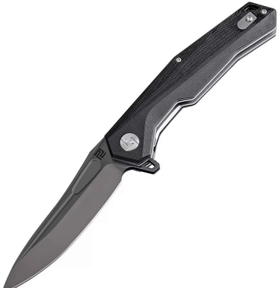 Pocket Knives * | Atz1808Pbbkc Artisan Zumwalt Linerlock Pocket Knife Black D2