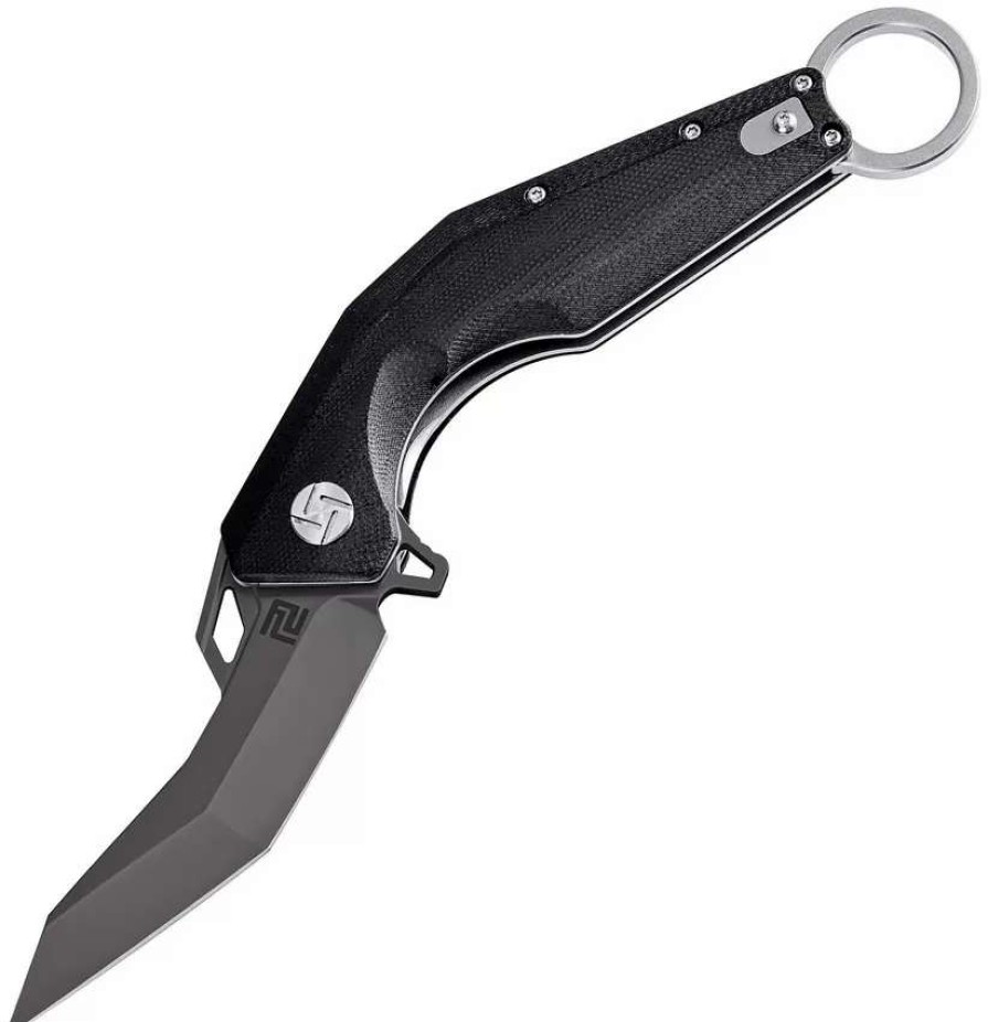 Pocket Knives * | Atz1811Pbbkc Artisan Cobra Linerlock Pocket Knife Black D2