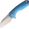 Pocket Knives * | Atz1825Gbus Artisan Wren Framelock Pocket Knife Blue