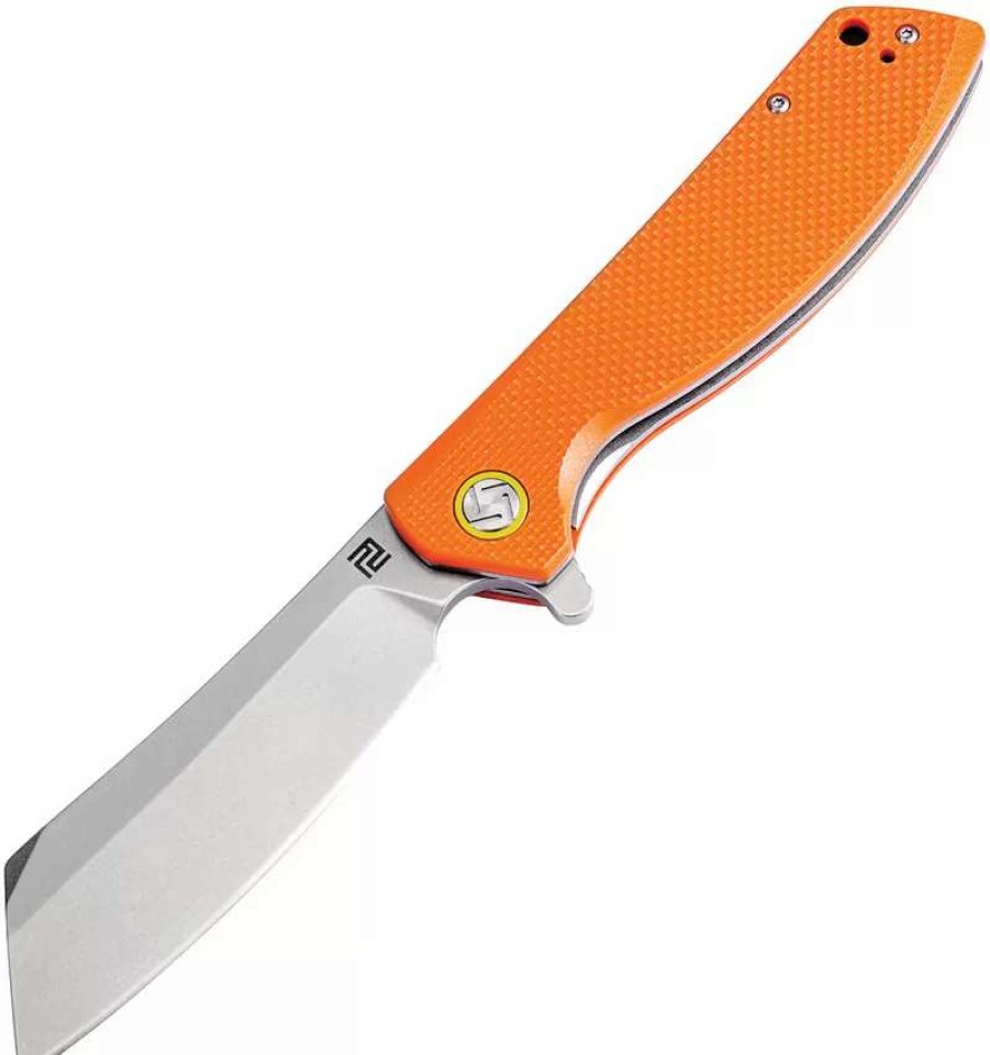 Pocket Knives * | Atz1815Poef Artisan Tomahawk Linerlock Pocket Knife Orange