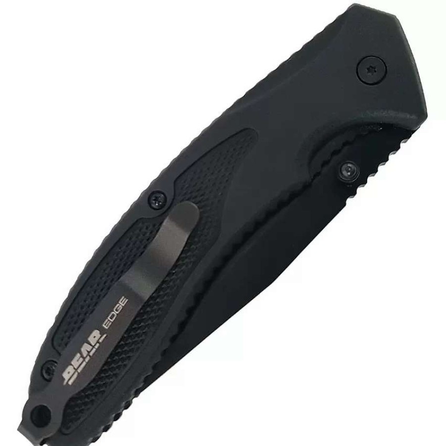 Pocket Knives * | Bc61106 Bear & Son Bear Edge Sideliner Linerlock Pocket Knife Black