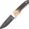 Hunting Knives * | Bc549D Bear & Son Damascus Pro Skinner Knife Stag