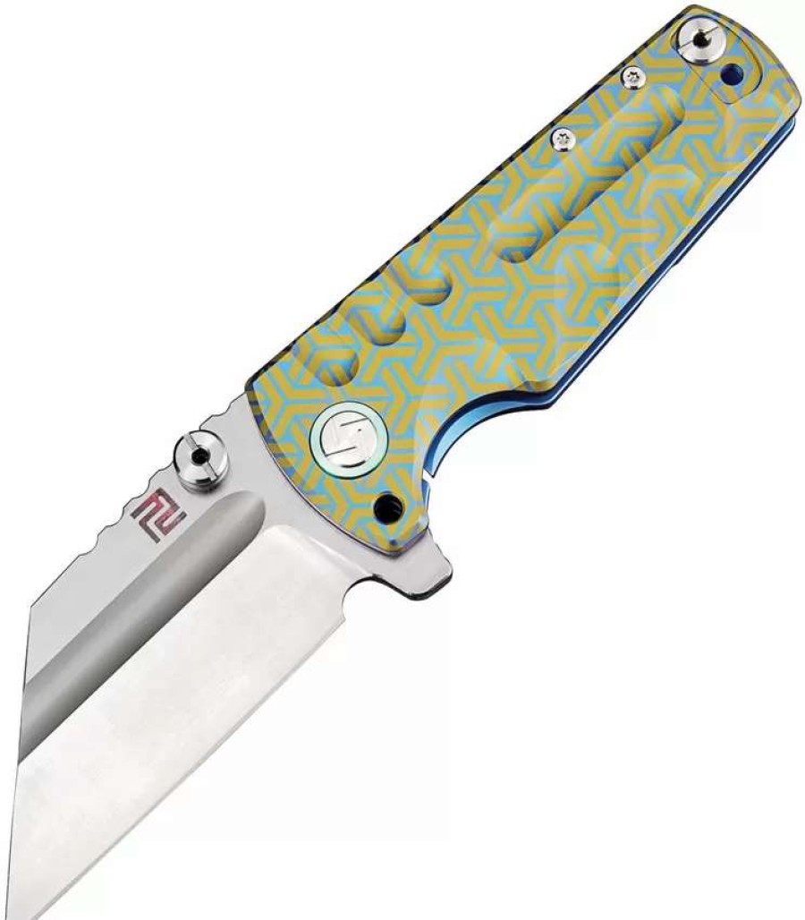 Pocket Knives * | Atz1820Gbu02 Artisan Proponent Framelock Pocket Knife Blue