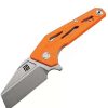 Pocket Knives * | Atz1819Poe Artisan Ravine Linerlock Pocket Knife D2 Orange G10